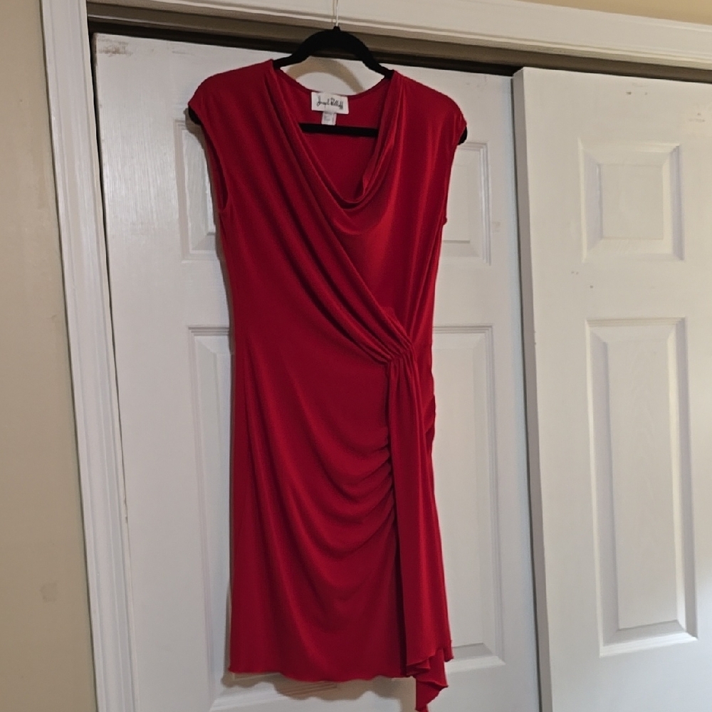 Joseph Ribkoff Red Draped Dress Size 6